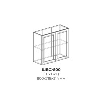 Шкаф верхний стекло Тиффани 800