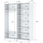 Шкаф-купе Прайм дуо Белый Глянец 120х57х230 Белый снег