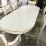 Стол из массива бука раскладной Сицилия слоновая кость с патиной