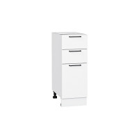 Шкаф нижний с 3-мя ящиками Флэт White In 2S, 816х300х478
