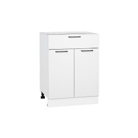 Шкаф нижний с 2-мя дверцами и ящиком Флэт White In 2S, 816х600х478