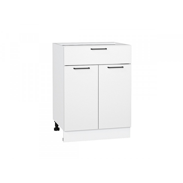 Шкаф нижний с 2-мя дверцами и ящиком Флэт White In 2S, 816х600х478