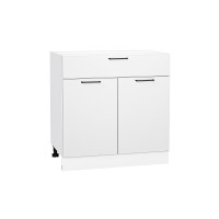 Шкаф нижний с 2-мя дверцами и ящиком Флэт White In 2S, 816х800х478