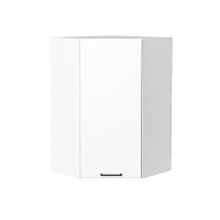 Шкаф верхний угловой Флэт White In 2S, 920х600х600