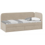 Кровать Молли с мягкой обивкой тип 1 МикроScandi Cream 03
