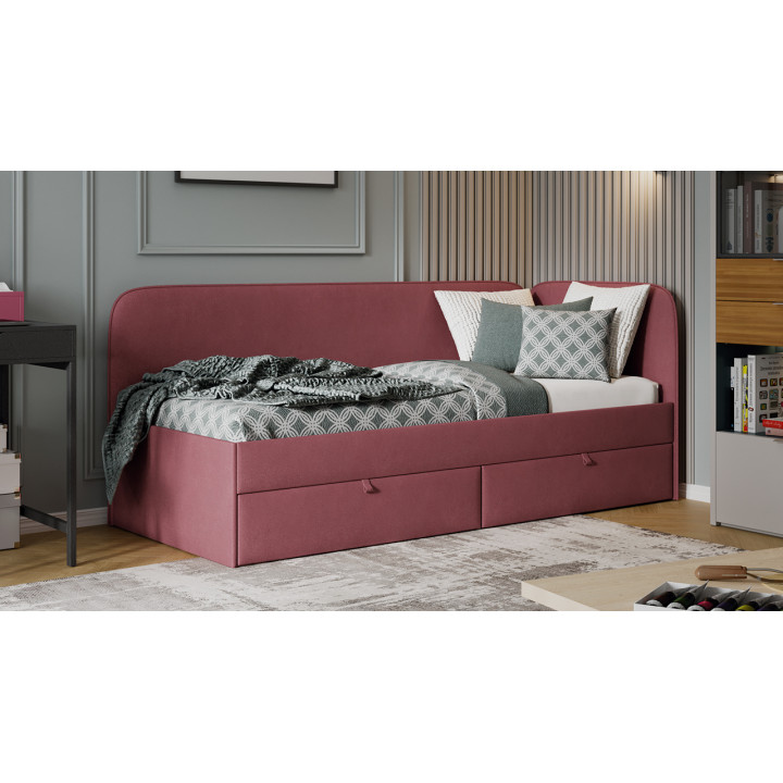 Кровать Молли с мягкой обивкой тип 1 МикроScandi Berry 10