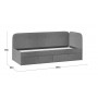 Кровать Молли с мягкой обивкой тип 1 МикроScandi Graphite 22