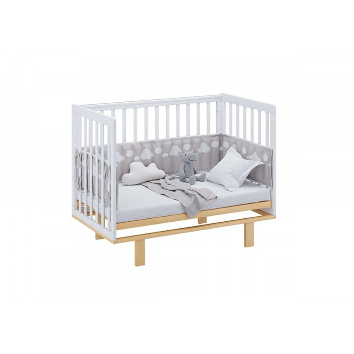 Кроватка детская Simple 340 белый/натуральный
