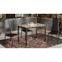 Стол раздвижной Слайд Тип 2 Черный муар/Дуб Крафт золотой