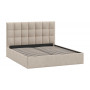 Кровать без ПМ Эмбер (без подъемного механизма) Микровелюр Wellmart Dark Beige