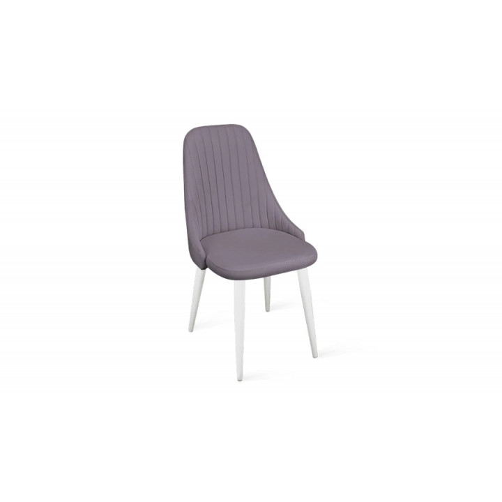 Стул Франк (конус) исп. 2 - ДП2-30 Белый матовый/Микровелюр Catania Lavender (лавандовый)